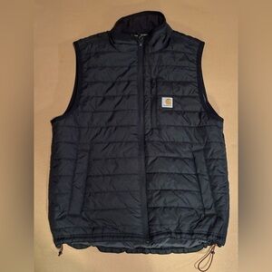Carhartt Rain Defender Insulated Vest M Black Relaxed Fit Full Zipper